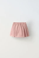 TWILL PLEATED SKIRT