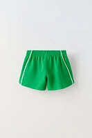 SHORTS WITH CONTRASTING BANDS