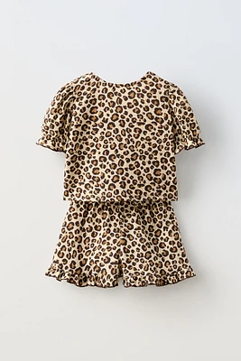 ANIMAL PRINT MUSLIN MATCHING SET