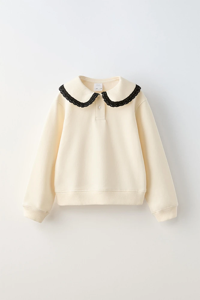 PETER PAN COLLAR SWEATSHIRT