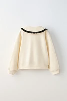 PETER PAN COLLAR SWEATSHIRT