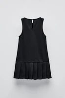 PANEL PLEATED PINAFORE DRESS