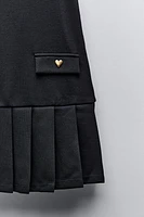 PANEL PLEATED PINAFORE DRESS