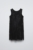 SEQUIN DRESS WITH FRINGE