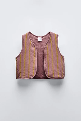 STRIPED PADDED VEST