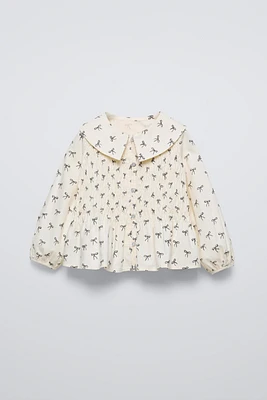 PETER PAN COLLAR BOWS SHIRT