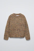 FLECKED KNIT SWEATER