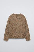 FLECKED KNIT SWEATER