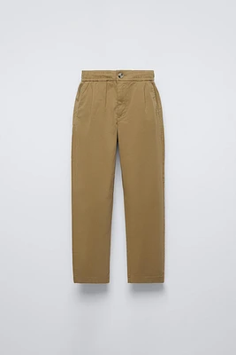 PLEATED TAPERED PANTS