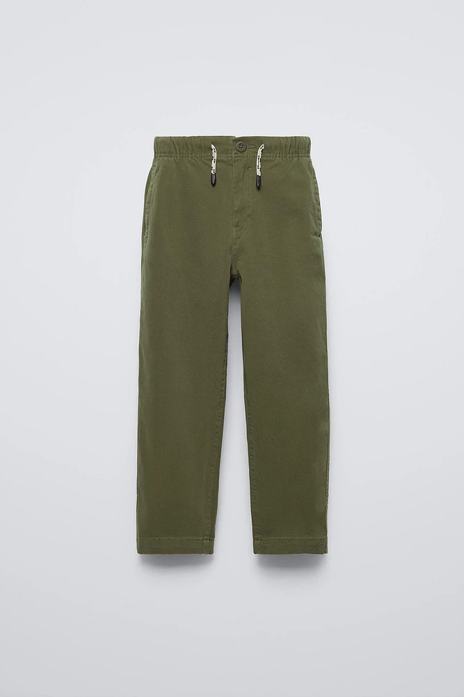 STRAIGHT DRAWSTRING PANTS