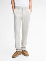 Slim fit micro canvas trousers