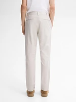 Slim fit micro canvas trousers