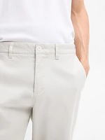 Slim fit micro canvas trousers