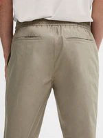 Jogger fit poplin trousers