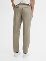 Jogger fit poplin trousers