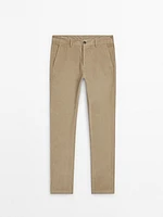 Slim fit corduroy trousers