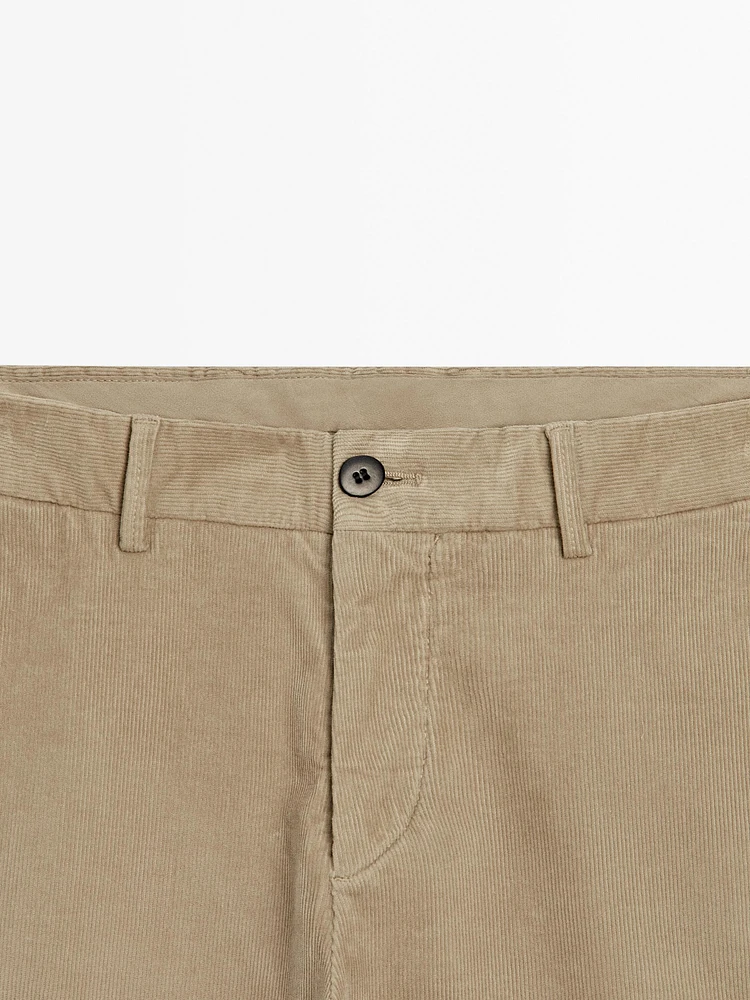 Slim fit corduroy trousers