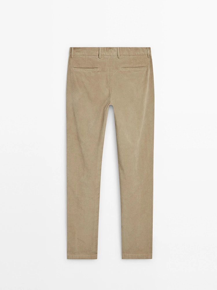 Slim fit corduroy trousers