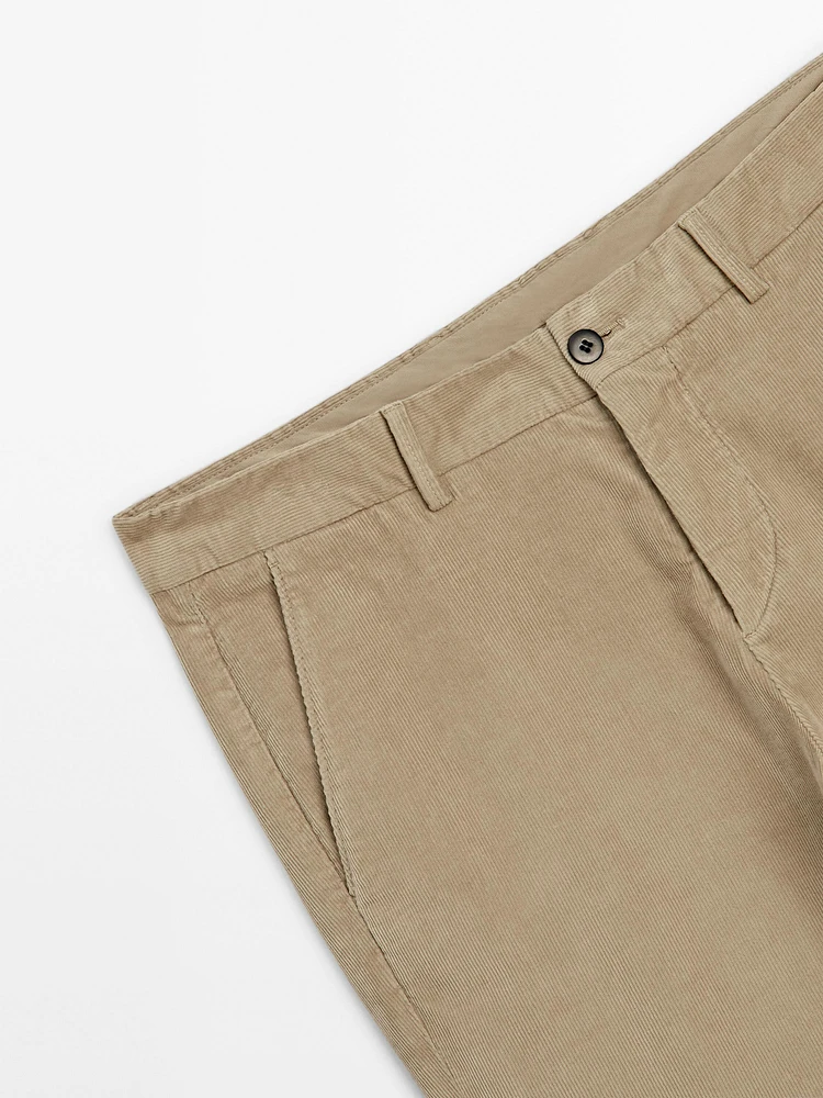 Slim fit corduroy trousers