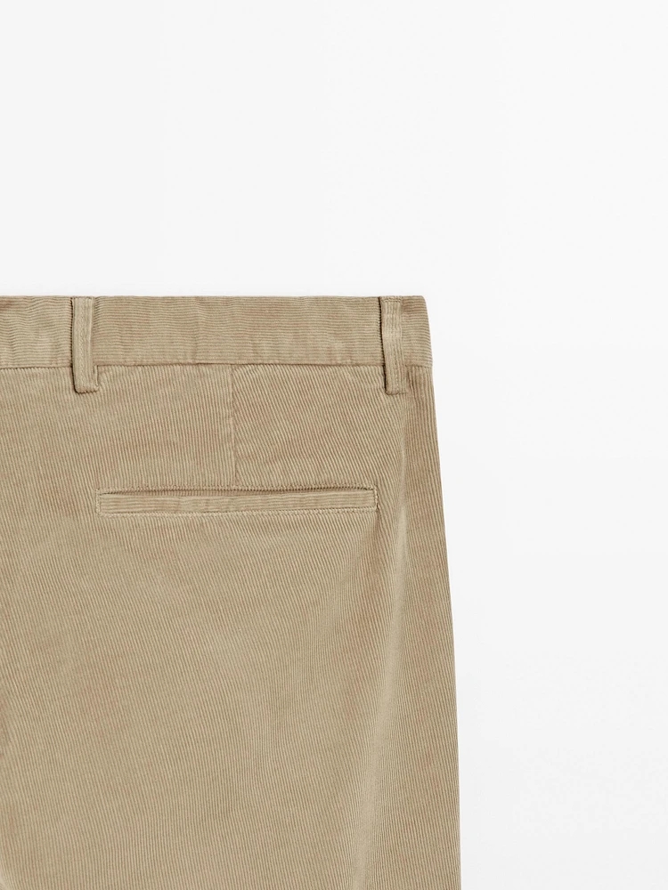 Slim fit corduroy trousers