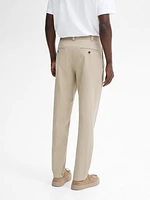 Cotton blend stretch twill trousers