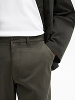 100% cotton tapered fit trousers