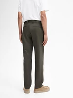 100% cotton tapered fit trousers