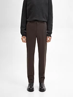 Tapered fit twill trousers