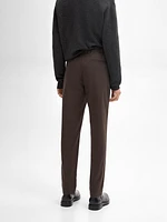 Tapered fit twill trousers