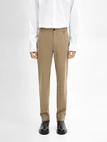 Tapered fit twill trousers