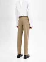 Tapered fit twill trousers