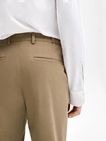 Tapered fit twill trousers