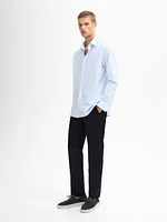 Tapered fit twill trousers