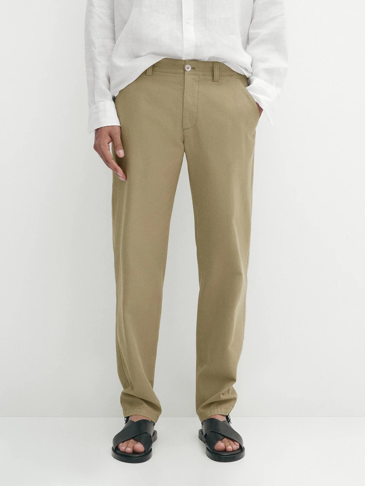 Trousers with side pocket detail