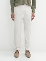 Slim fit twill trousers