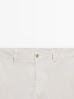 Slim fit twill trousers