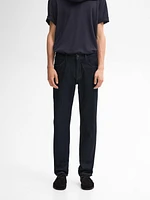 Tapered fit rinse wash jeans