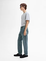 100% cotton tapered fit jeans