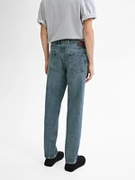 100% cotton tapered fit jeans