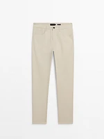 Slim fit denim trousers