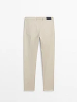 Slim fit denim trousers