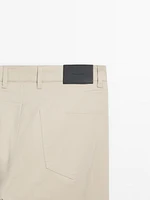 Slim fit denim trousers