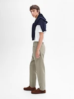 Tapered-fit denim trousers