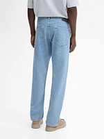 Relaxed fit cotton blend jeans