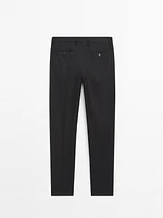 100% wool suit trousers