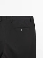 100% wool suit trousers