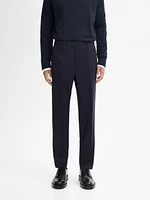 100% wool micro-herringbone suit trousers