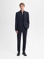 False plain wool suit trousers