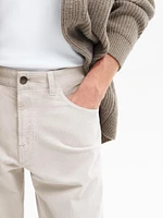 Tapered fit corduroy trousers