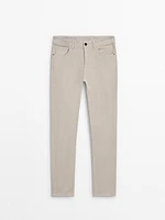 Tapered fit corduroy trousers